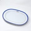 Bandeja de porcelana blanca con filo de oro y azul cobalto (1 pieza) Duisburg, 38 cm
