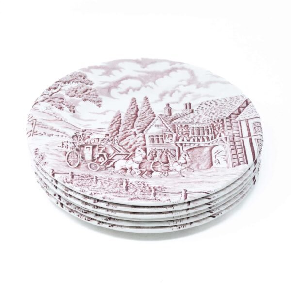 7_CHURCHILL_POSTRE.jpg Juego de platos de postre de cerámica (6 piezas) Churchill Rosa