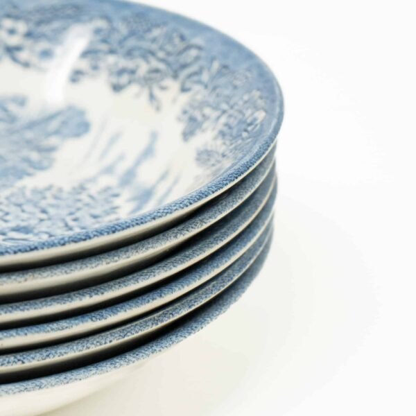 Juego de platos hondos ensalada  de cerámica (6 unidades) Churchill Azul