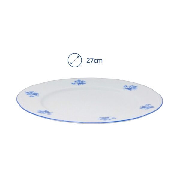 7_LUBECK_BLUE_6-LLANOS.jpg Juego de platos llanos de porcelana blanca (6 piezas) Lubeck Blue