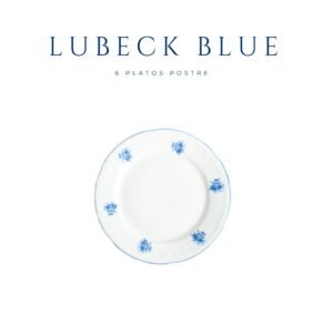 7_LUBECK_BLUE_6-POSTRE.jpg Juego de platos de postre de porcelana blanca (6 piezas) Lubeck Blue