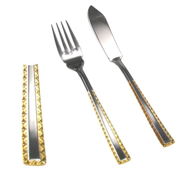 8.jpg CRC Berlin 4520 juego de pescado (26 piezas) acero inoxidable 18/10 decorado en oro