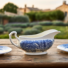 Salsera de Loza Azul Churchill – Cerámica Inglesa Clásica, Elegante y Duradera – Ideal para Salsas, Aderezos y Gravies
