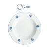 Juego de platos hondos de porcelana blanca (6 piezas) Lubeck Blue