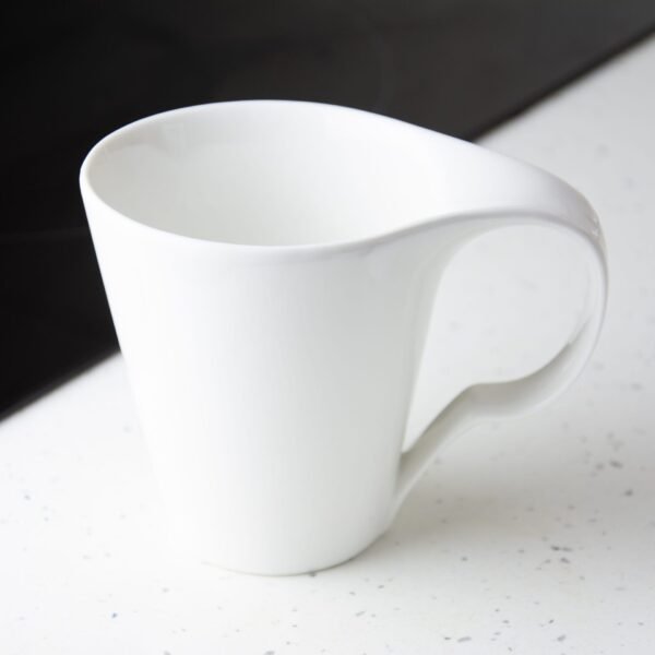 Taza mug de porcelana blanca (1 pieza) Ovum, 400 ml