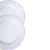 9-3.jpg Platos de presentación de porcelana blanca con filo de oro (2 piezas) Bremen