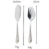 Juego de Servir Pescado Glamour 7000  (2 Piezas), Tenedor y Cuchillo de Pescado, Acero Inoxidable con Detalles en Oro 23-24K, Apto para lavavajillas