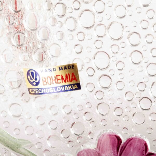 Ensaladera de cristal de Bohemia diseño floral (1 pieza) Anemone, cl