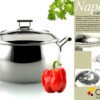 Cazuela Nápoles 28 cm con Tapa – Acero Inoxidable de Alta Calidad, Fondo Termodifusor Apto para Inducción, Diseño Profesional, Resistente y Duradero