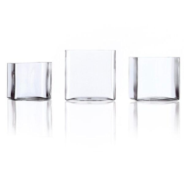 Florero de cristal hidropónico de 180 mm (1 pieza) Nimes, hecho a mano