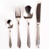 Set de Cubiertos Acero Inoxidable 18/10 Pulido, Cubertería (24 piezas) Amsterdam 1235 – 6 Comensales, Hostelería y Elegante – Cuchara, Cuchillo, Tenedor y Cucharilla Postre