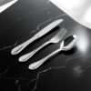 Cubertería de Mesa Acero Inoxidable Glamour (18 Piezas) 6 Cucharas, 6 Tenedores, 6 Cuchillos, Apta para lavavajillas