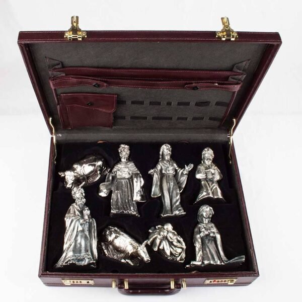 Belén de Navidad Nacimiento (8 piezas) en Plata Vintage