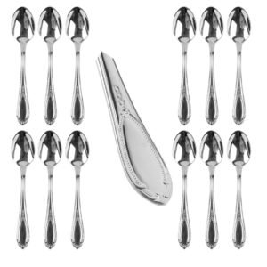 Glamour 7000  Cucharitas de Moka en Acero Inoxidable (6 Piezas), Pulido Espejo, Apta para lavavajillas
