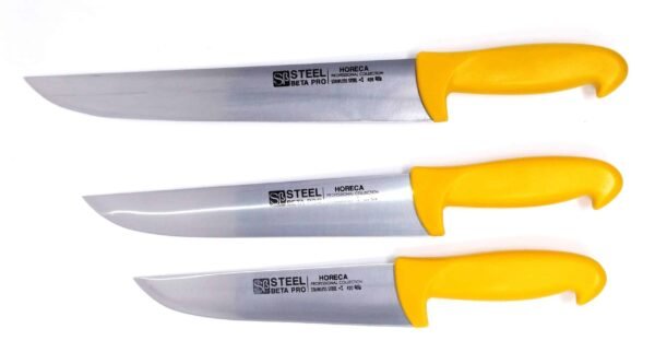 Juego de 3 Cuchillos Chef HORECA  de 20, 25 y 30 cm – Steel ßeta Pro