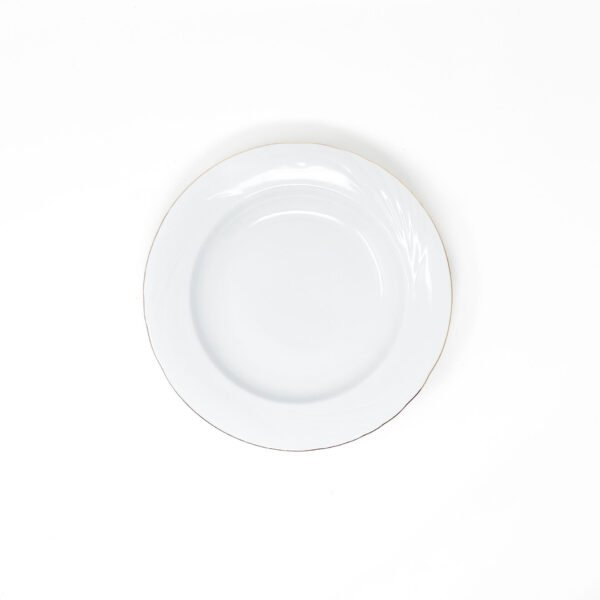 Juego de platos hondos de porcelana blanca (6 piezas) Lubeck R con filo de oro