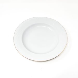 LUBECKR_HONDOS_STANDART.jpg Juego de platos hondos de porcelana blanca (6 piezas) Lubeck R con filo de oro