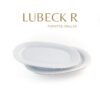 LUBECKR_NOMBRE.jpg Juego de bandejas de porcelana blanca (2 piezas) Lubeck R con filo de oro