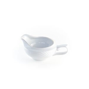 Salsera de porcelana blanca Lubeck R, con filo de oro