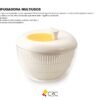 Centrifugadora de Lechuga y Verduras – Escurridor y Secador de Ensaladas Manual | Limpieza Rápida y Sin Daños | Utensilio de Cocina Práctico y Resistente