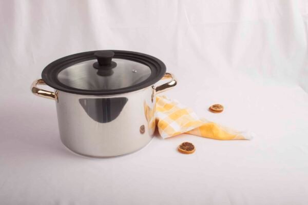 Tapa de Sartén y olla, Ajuste universal 18 – 22 cm Borde de Silicona y Cristal Templado, Multidiámetro