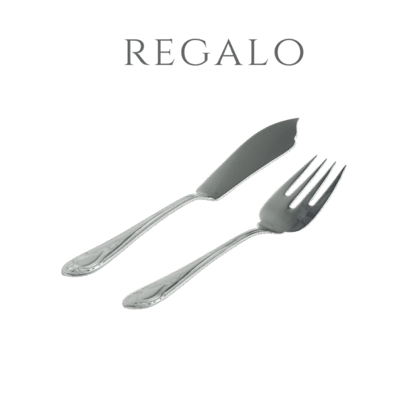 TEXTO-REGALO-1.png Set de cubiertos 24 piezas para pescado en acero inoxidable modelo Koln 1285 -CRC-1285 12 palas y 12 tenedores -franquihogar con regalo