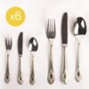 Toscana1280Royal_x6-3.jpg Juego de cubiertos en acero inoxidable 18/10 bañados en oro (36 piezas) Toscana Royal, 6 cucharas, 6 tenedores, 6 cuchillos, 6 cucharas de postre, 6 tenedores de postre, 6 cuchillos de postre