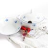 Juego de sopera y ensaladera porcelana blanca Lubeck Blue