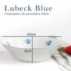 Juego de sopera y ensaladera porcelana blanca Lubeck Blue