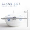 Juego de sopera y ensaladera porcelana blanca Lubeck Blue