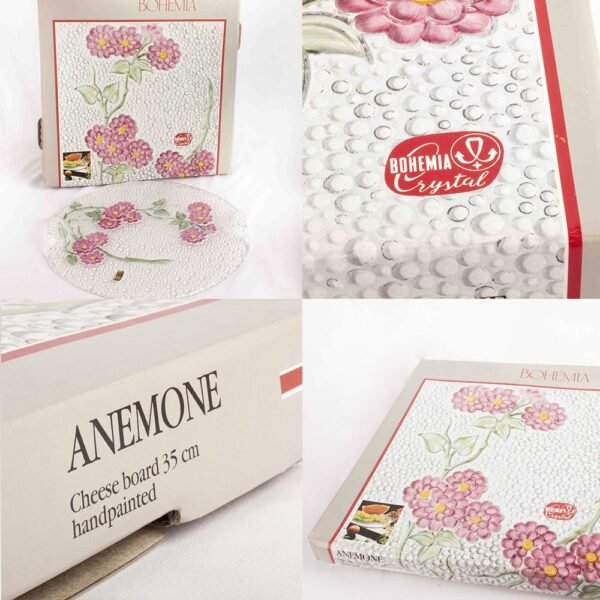 Fuente de servir queso de cristal de Bohemia (1 pieza) Anemone, 35 cm