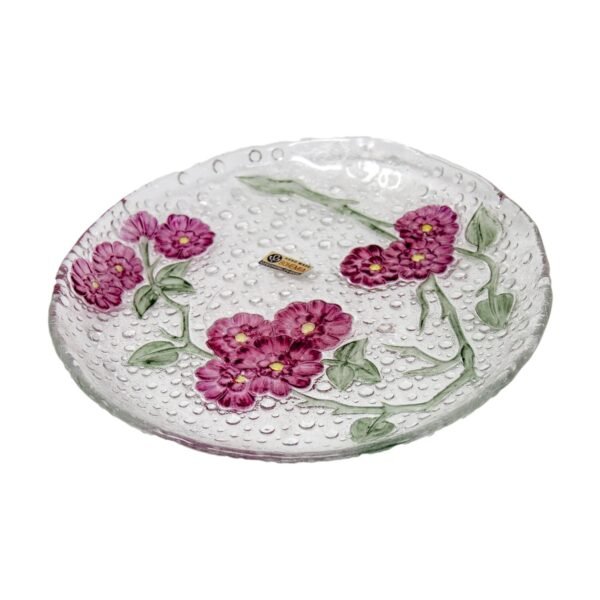 Plato de postre en cristal de Bohemia (1 pieza) Anemone, 21 cm
