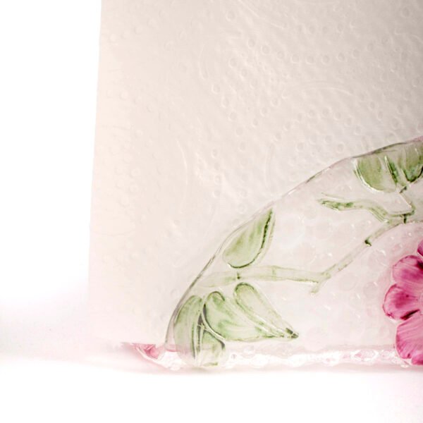 Servilletero de cristal de Bohemia (1 unidad) Anemone, 15 cm x 7 cm