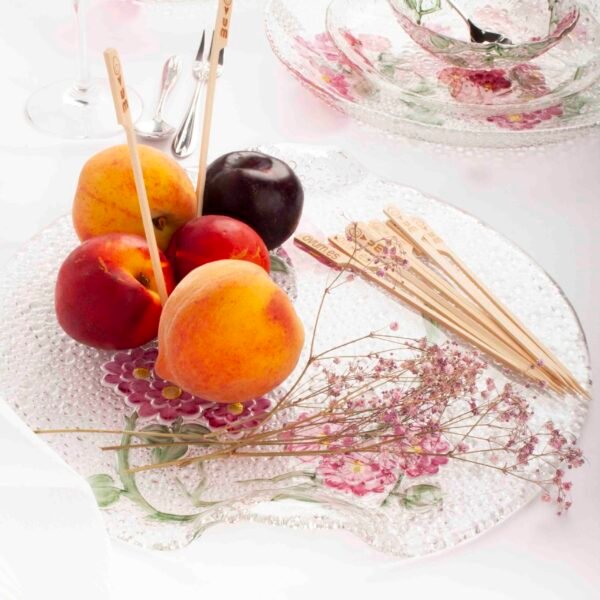 Fuente de servir queso de cristal de Bohemia (1 pieza) Anemone, 35 cm