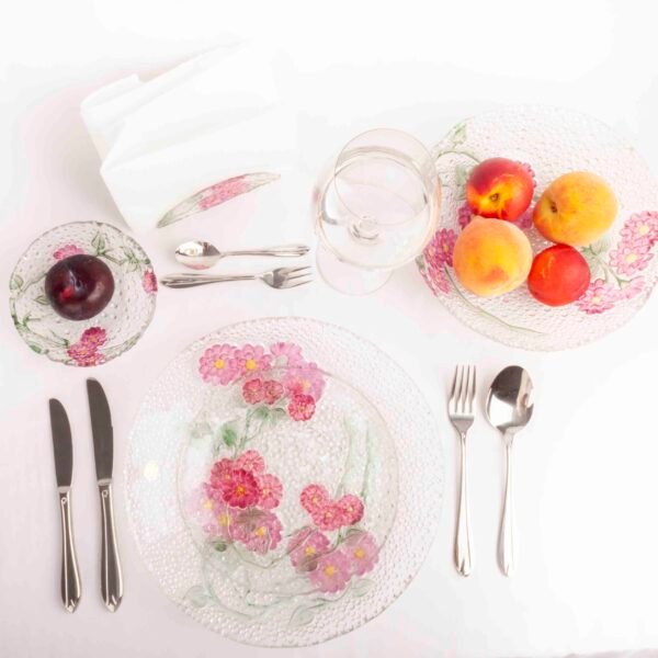 anemone_4.jpg Juego de vajilla de cristal de Bohemia (16 piezas) Anemone, 6 platos de postre, 6 boles, 2 platos de presentación, 1 fuente de servir, 1 servilletero