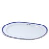 Bandeja de porcelana blanca con filo de oro y azul cobalto (1 pieza) Duisburg, 38 cm