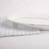 Bandeja Oval Pequeña Porcelana Blanca con Filo de Oro (1 pieza) 25 cm Lubeck ,vajilla Clásico