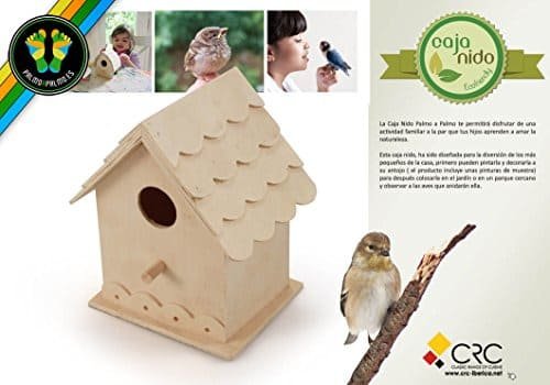 Casa de Pájaros para Pintar – Pajarera de Madera 12x10x16 cm – Manualidades y Decoración