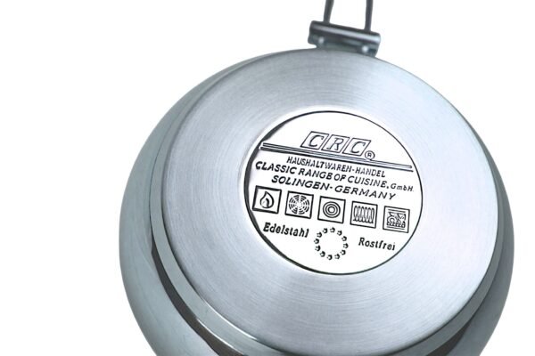 Cazo Napoles de Acero Inoxidable 16 cm, Apto para Inducción y Lavavajillas, Fondo Termodifusor, Alta Resistencia y Durabilidad