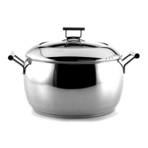 cazuela-28-napoles.jpg Cazuela Nápoles 28 cm con Tapa – Acero Inoxidable de Alta Calidad, Fondo Termodifusor Apto para Inducción, Diseño Profesional, Resistente y Duradero