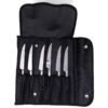 Cuchillos chuleteros en acero premium de 22 cm (6 piezas) Trento Kobe, 1 funda
