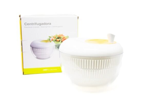 Centrifugadora de Lechuga y Verduras – Escurridor y Secador de Ensaladas Manual | Limpieza Rápida y Sin Daños | Utensilio de Cocina Práctico y Resistente