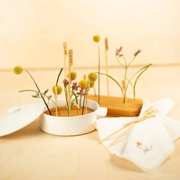 Cazuelas cocotte pequeñas de porcelana blanca con tapa (3 piezas) Ovum