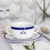 consome-duisburg_10.jpg Juego de boles consomé de porcelana blanca (24 piezas) Duisburg, 12 boles consomé con asas (35 cl), 12 platillos para tazas, azul cobalto y filo de oro