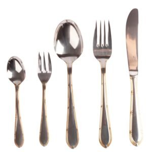 cruz-nurember-1210_x6-deco-.jpg Juego de cubiertos en acero inoxidable bañados en oro (18 piezas) Nuremberg, 6 cucharas, 6 tenedores, 6 cuchillos