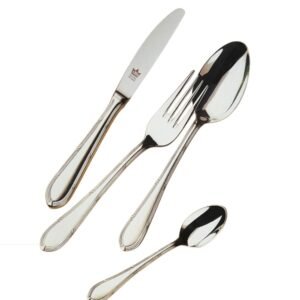 cruz-nuremberg-plata.jpg CRC Cruz de Nuremberg 1210 Cubertería 120 piezas, acero inoxidable con baño de plata, servicio completo con cubiertos de pescado y piezas de servir