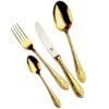 CRC Toscana 1280 Full Gold cubertería 120 piezas, acero 18/10 recubierto íntegramente en oro