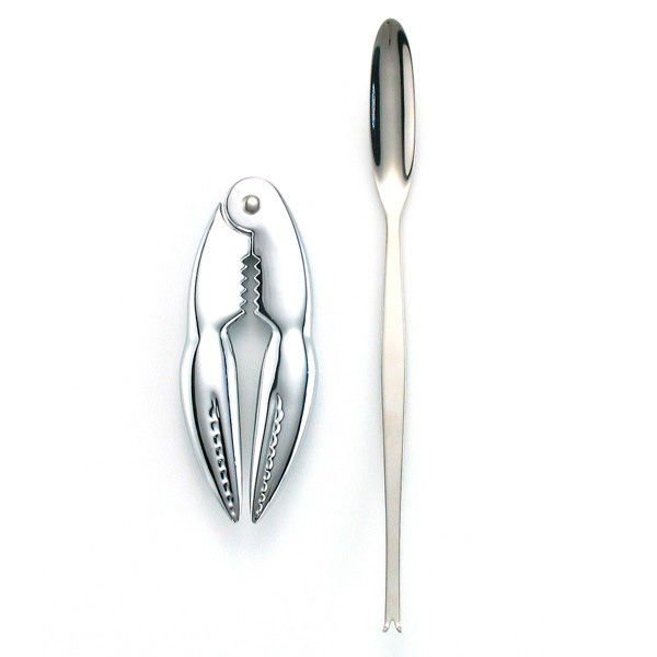 cuberteria-para-marisco-amalfi-1.jpg Juego de Cubertería para Marisco (7 Piezas) Mediterranean – Cracker y 6 Tenedores – Acero Inoxidable – Diseño Moderno