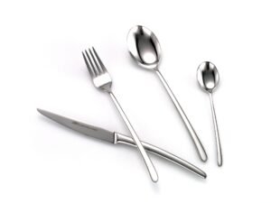 cuberteria-trento-24-piezas-1.jpg Cubertería Acero Inoxidable (24 Piezas) Trento Menú, Juego de Cubiertos para 6 Comensales, Tenedores, Cuchillos Chuleteros, Cucharas Soperas y de Postre, Menaje de Mesa Elegante y Duradero