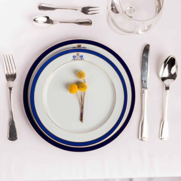 Juego de cubiertos en acero inoxidable 18/10 monoblock pulidos con baño en plata (30 piezas) Bonn, 6 tenedores, 6 cucharas, 6 cuchillos, 6 cucharas de postre, 6 tenedores de postre